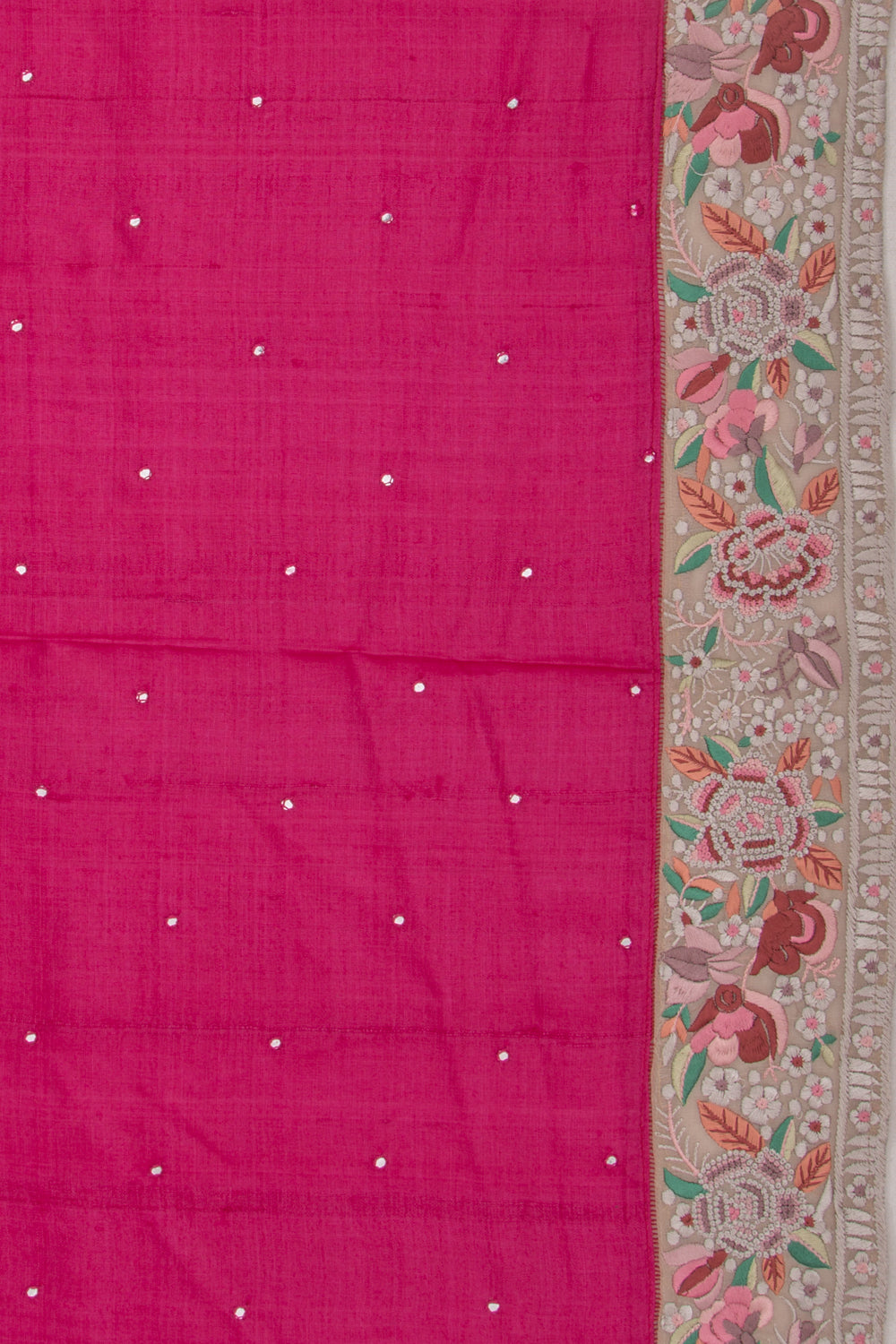 Tussar Butta Pink Saree