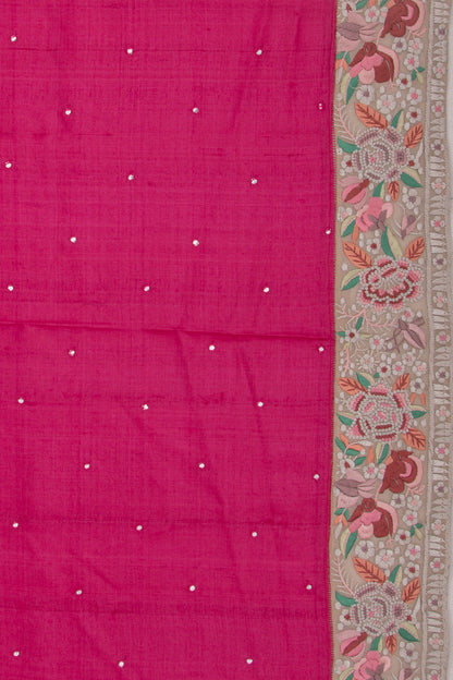 Tussar Butta Pink Saree