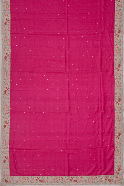Tussar Butta Pink Saree