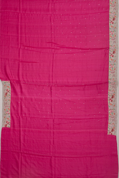 Tussar Butta Pink Saree