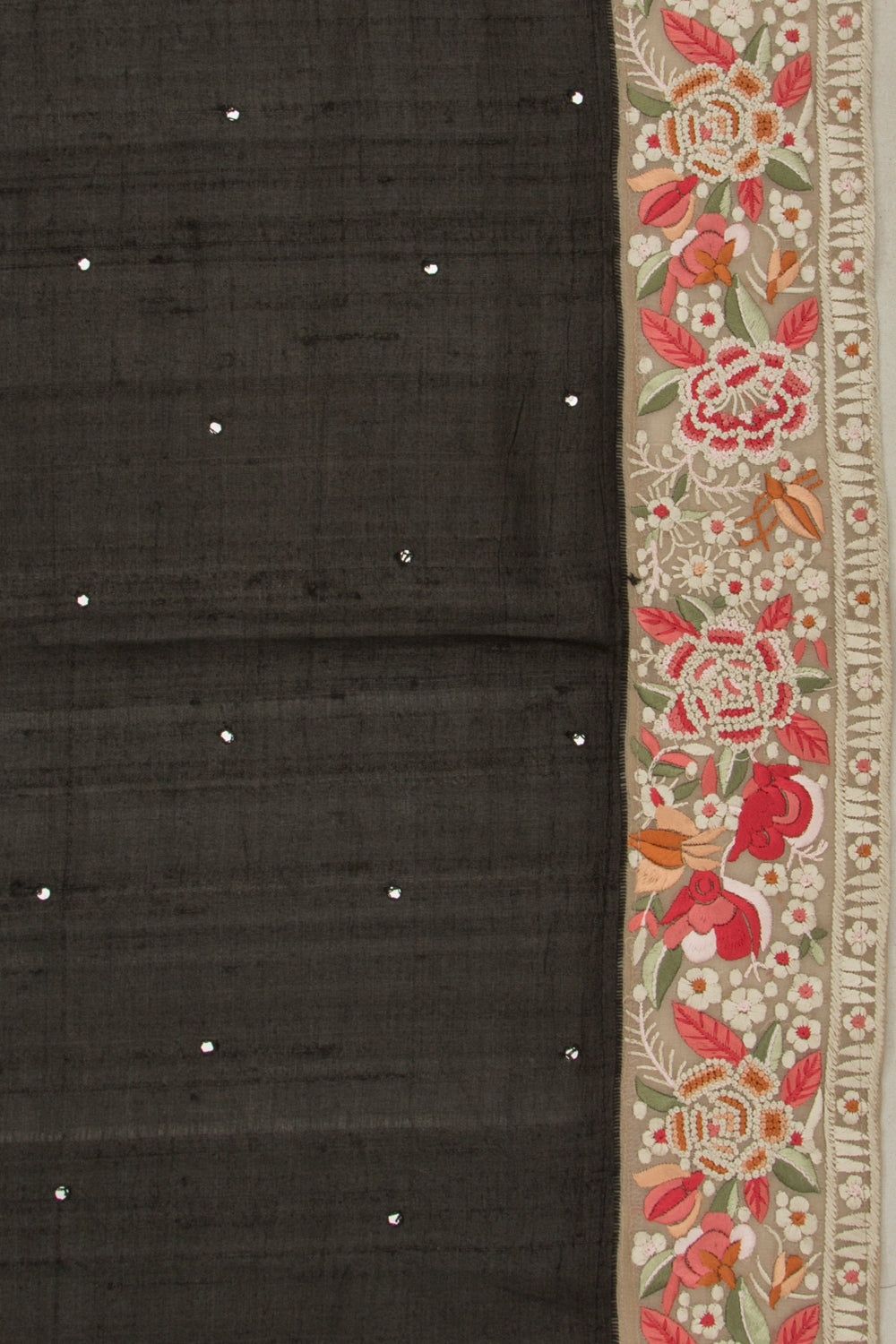 Tussar Butta Black Saree