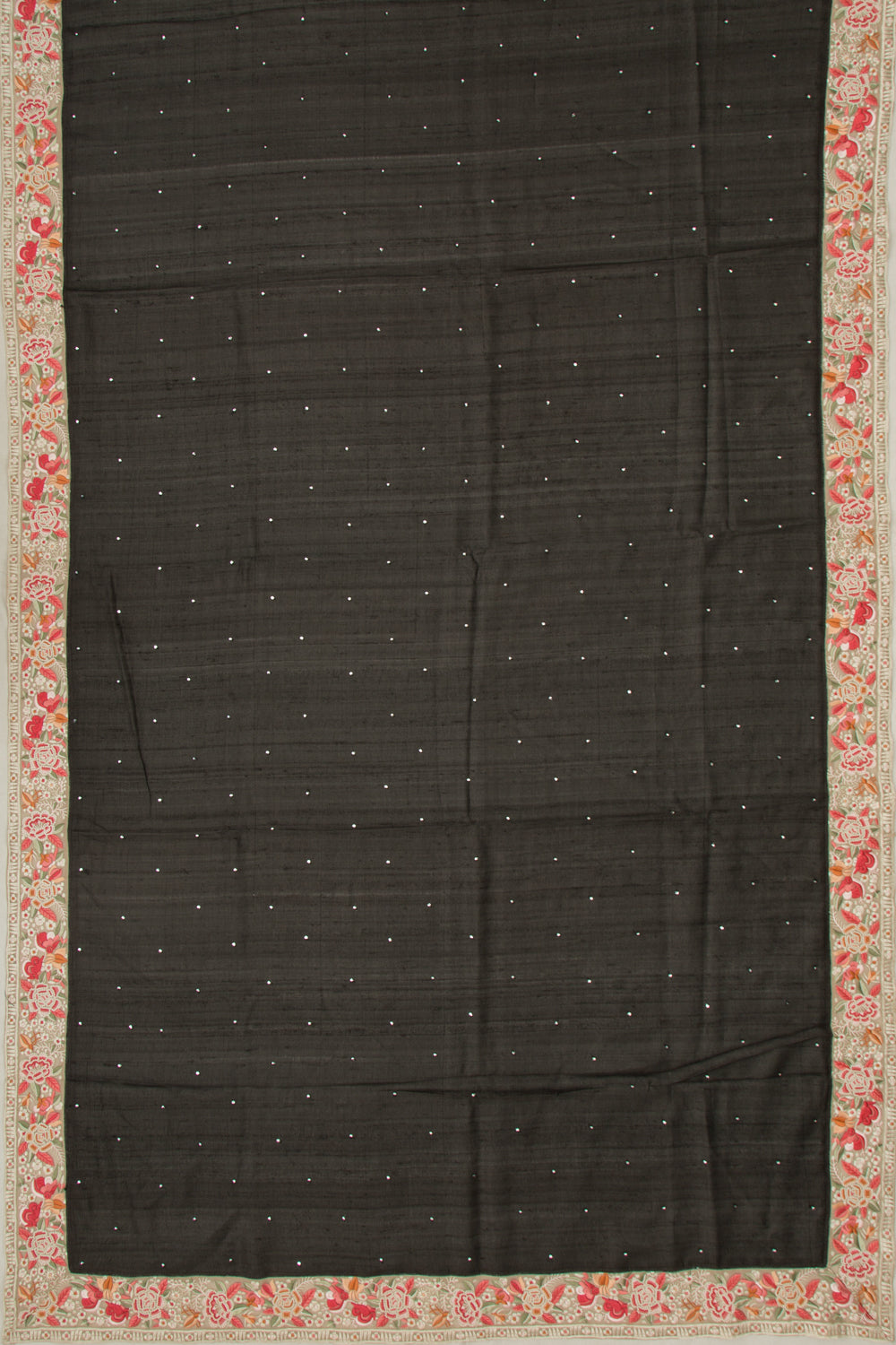 Tussar Butta Black Saree