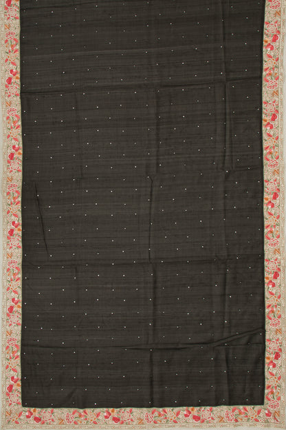 Tussar Butta Black Saree