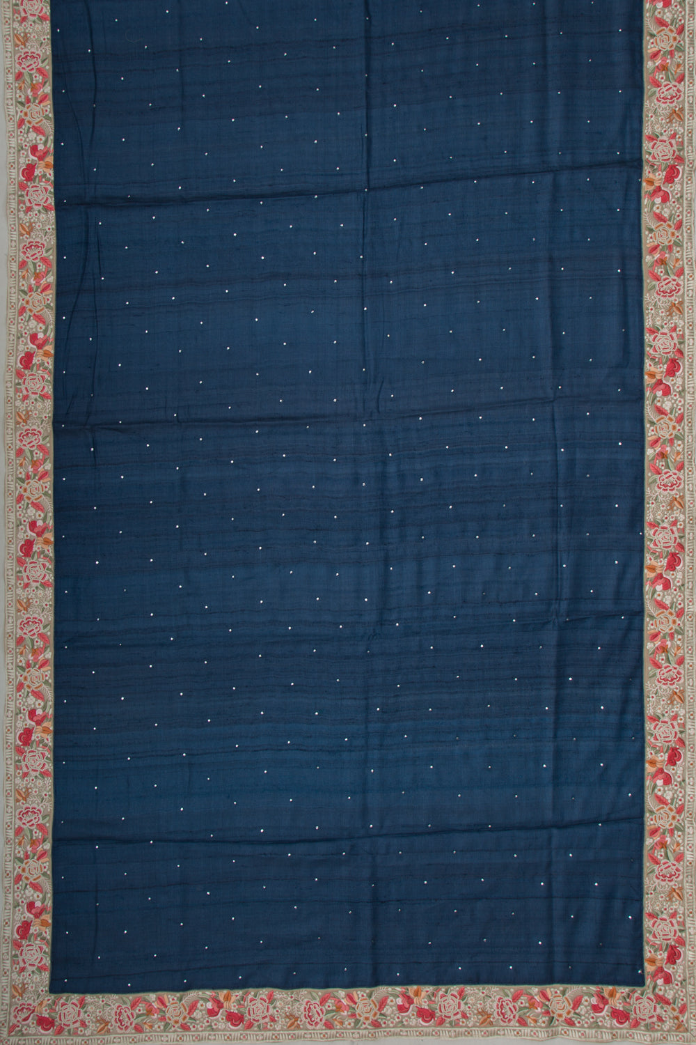 Tussar Butta Dark Blue Saree
