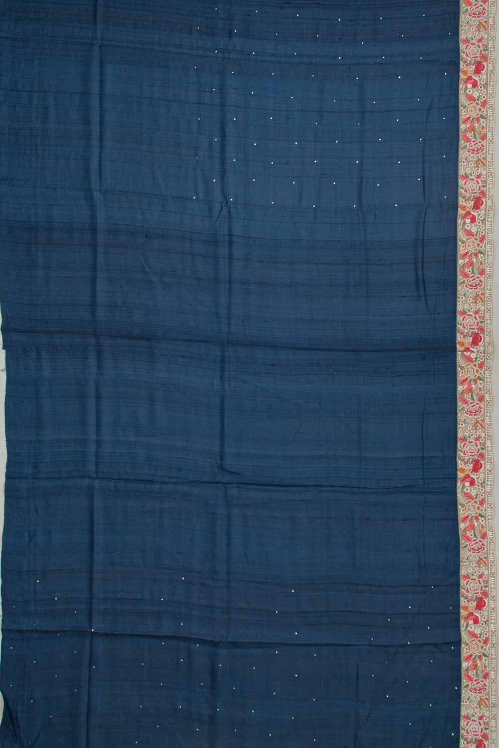 Tussar Butta Dark Blue Saree