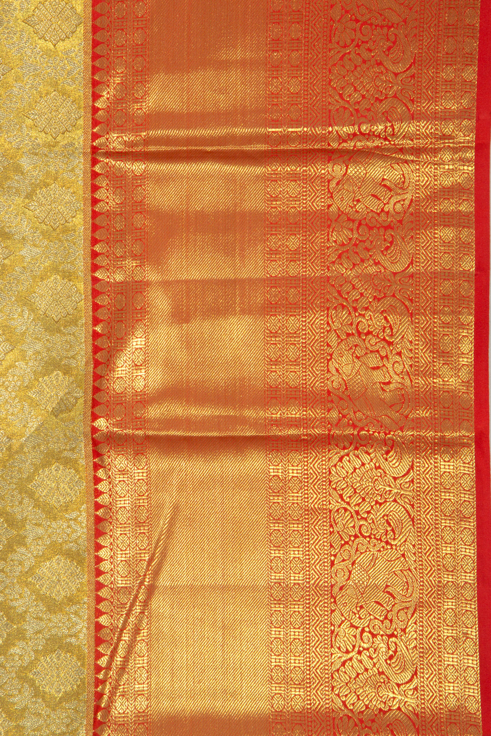 Taranga Kanchi Silk Tissue Brocade Gold Saree