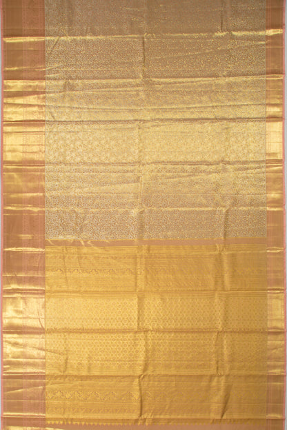 Taranga Kanchi Silk Tissue Brocade Peach Saree