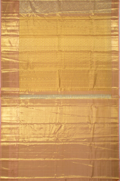 Taranga Kanchi Silk Tissue Brocade Peach Saree