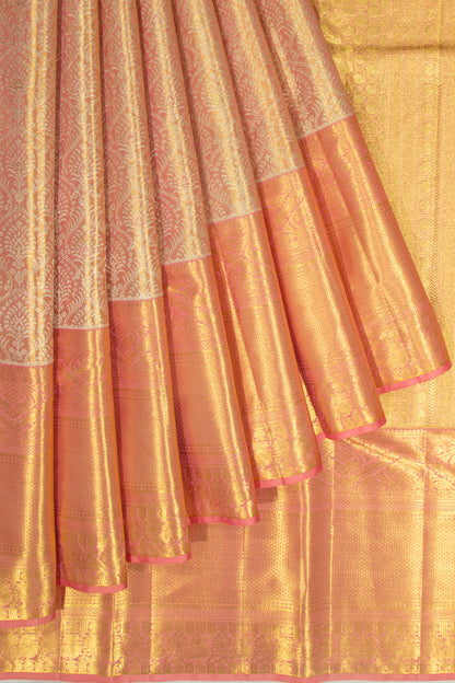 Taranga Kanchi Silk Tissue Brocade Pink Saree