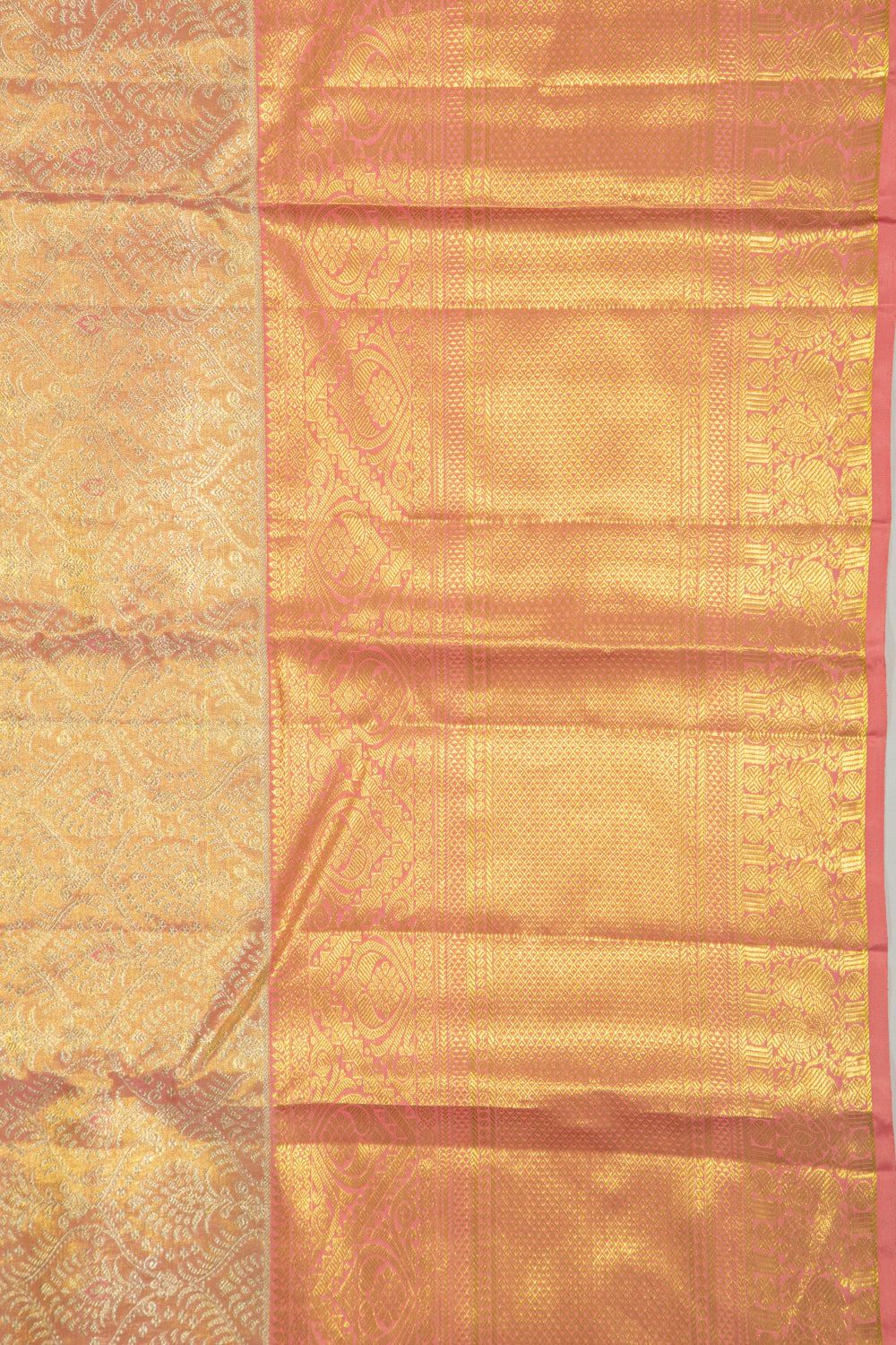 Taranga Kanchi Silk Tissue Brocade Pink Saree
