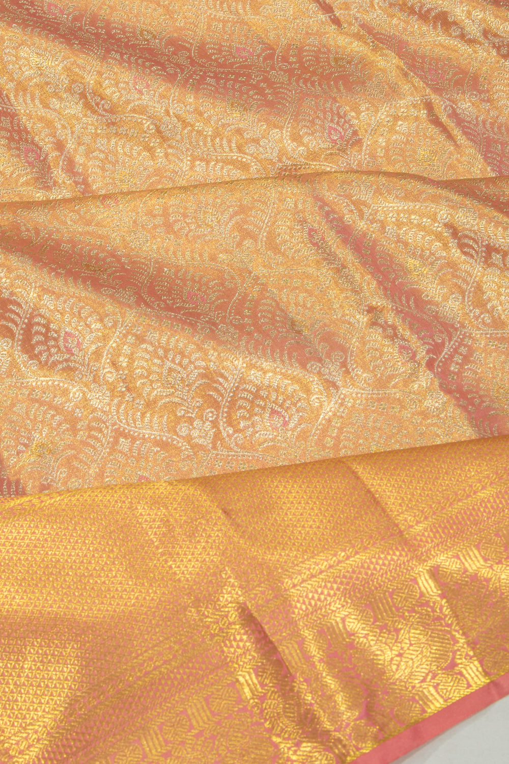 Taranga Kanchi Silk Tissue Brocade Pink Saree