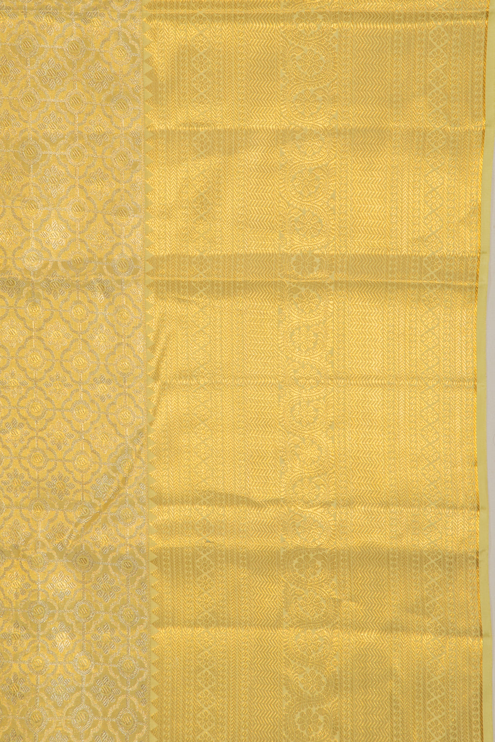 Taranga Kanchi Silk Tissue Brocade Pastel Green Saree