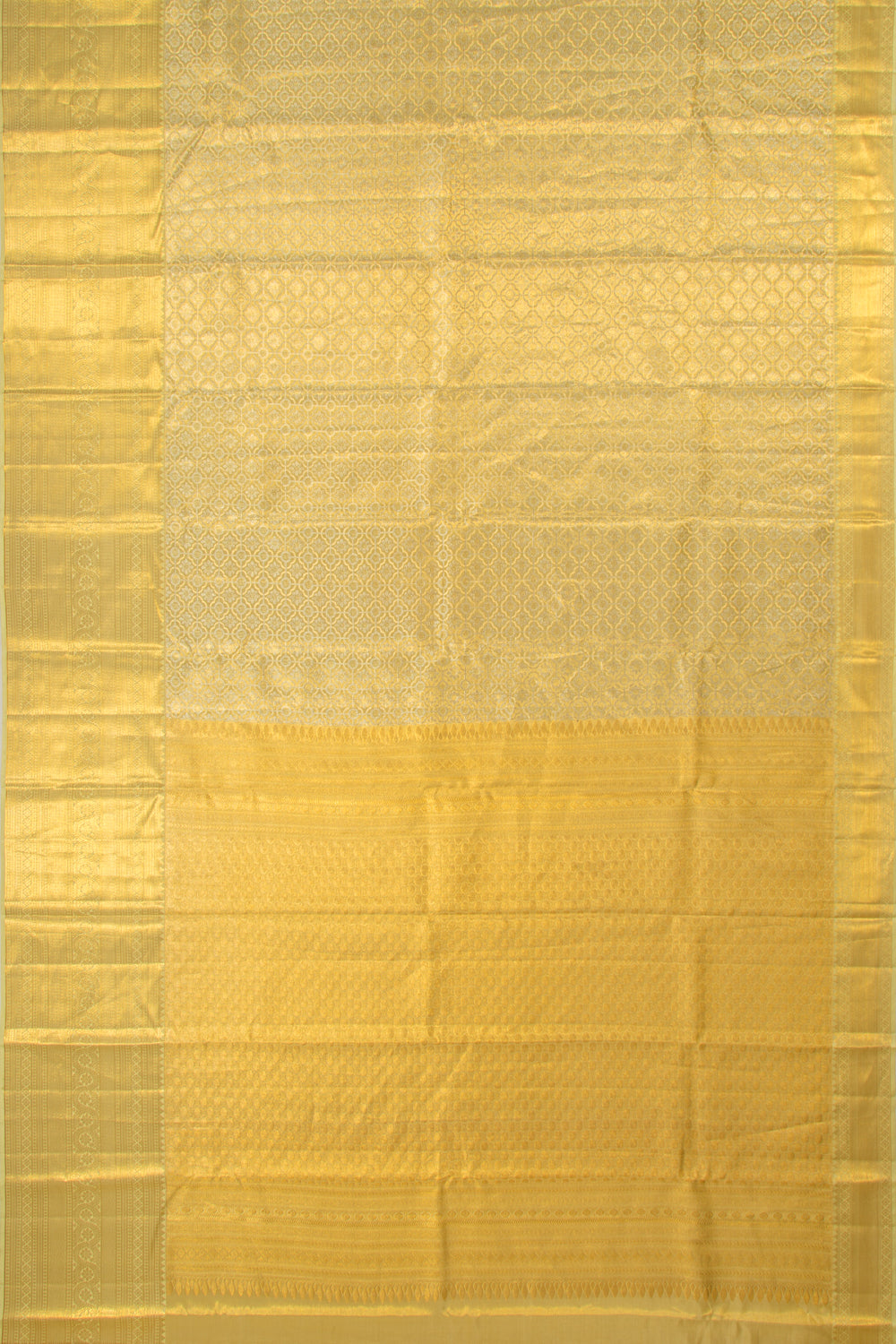 Taranga Kanchi Silk Tissue Brocade Pastel Green Saree