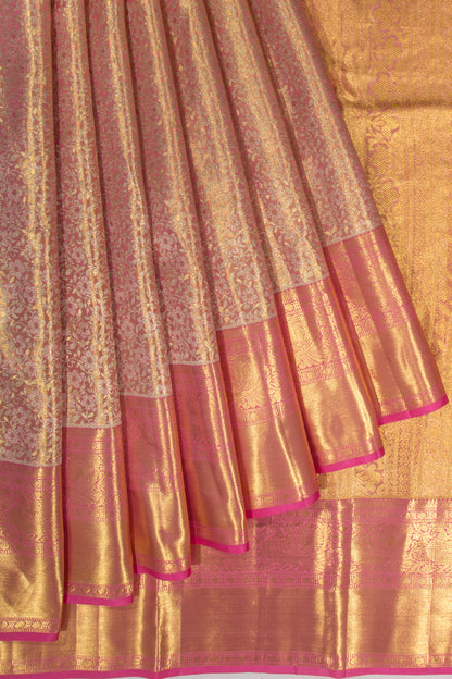 Taranga Kanchi Silk Tissue Brocade Pink Saree