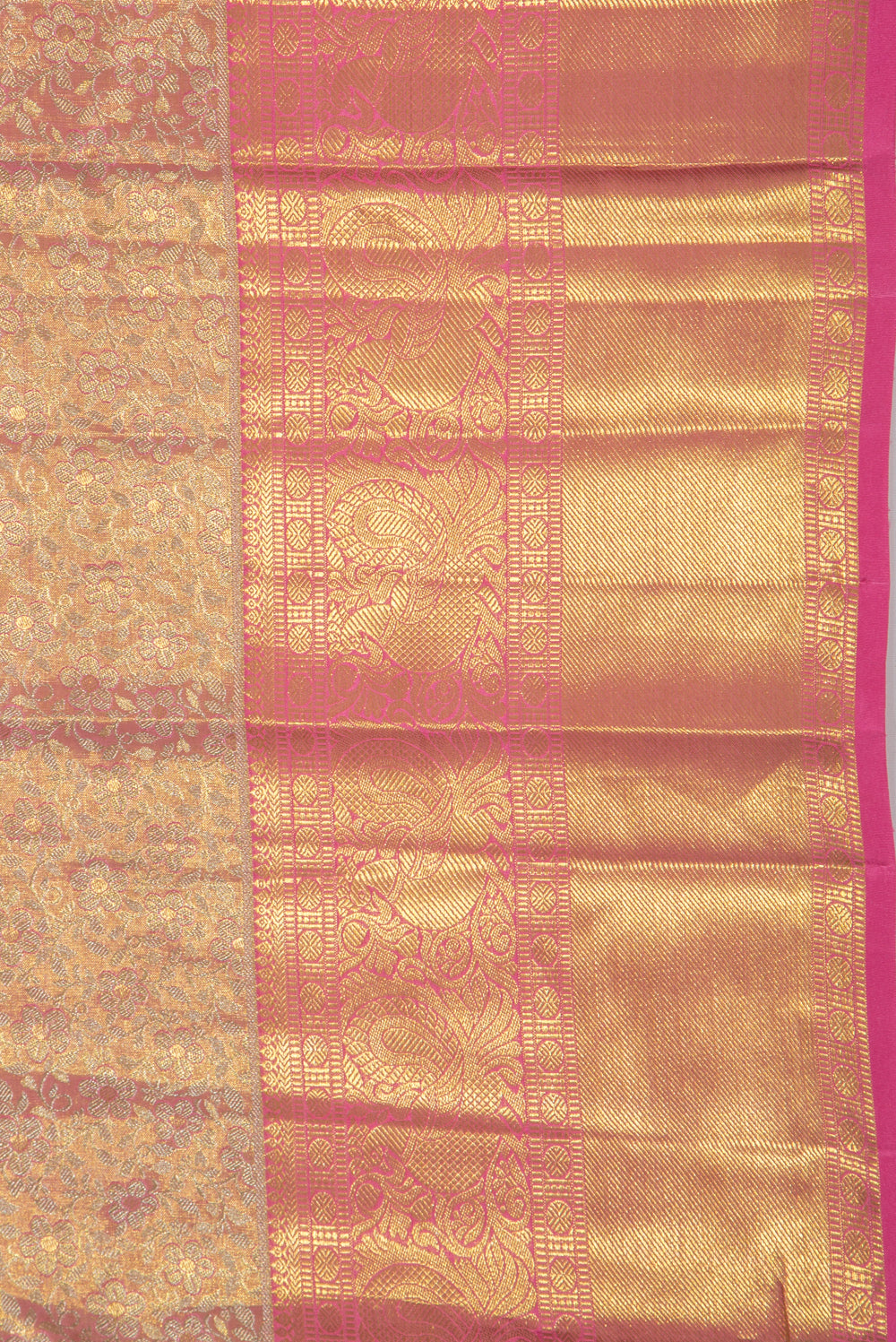 Taranga Kanchi Silk Tissue Brocade Pink Saree