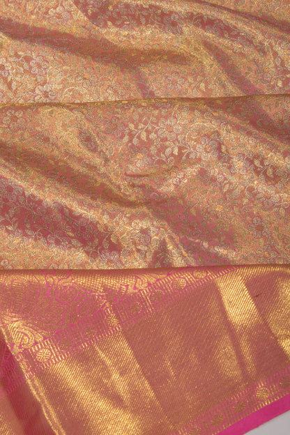 Taranga Kanchi Silk Tissue Brocade Pink Saree