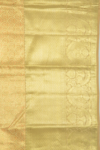 Taranga Kanchi Silk Tissue Brocade Green Saree