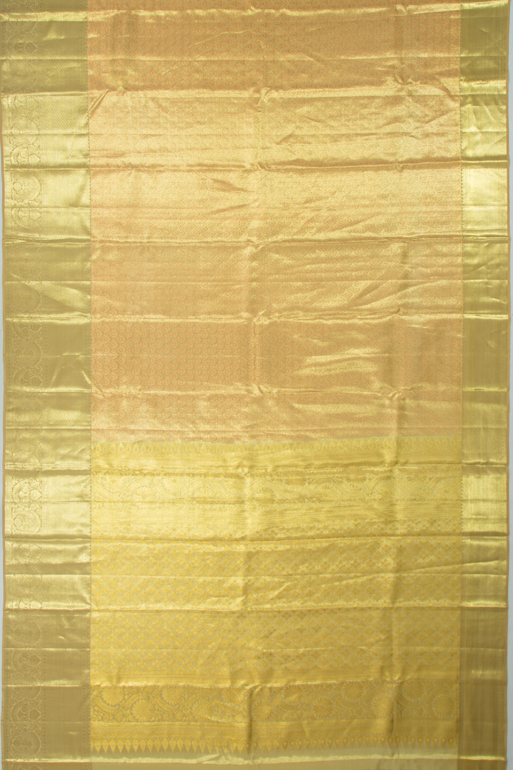 Taranga Kanchi Silk Tissue Brocade Green Saree