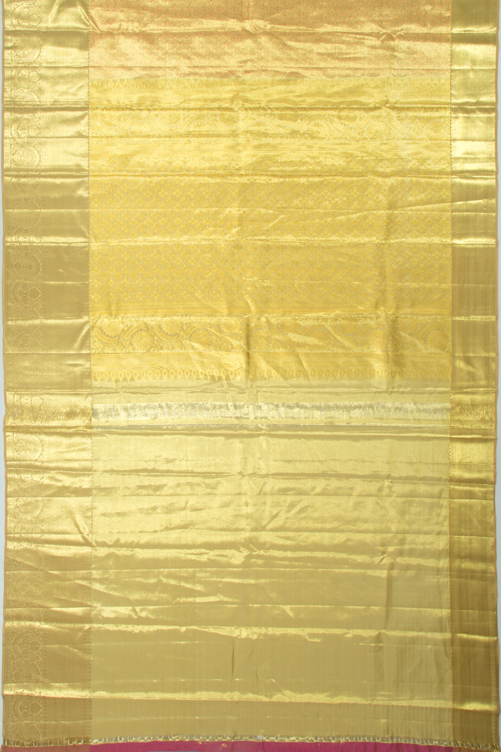 Taranga Kanchi Silk Tissue Brocade Green Saree