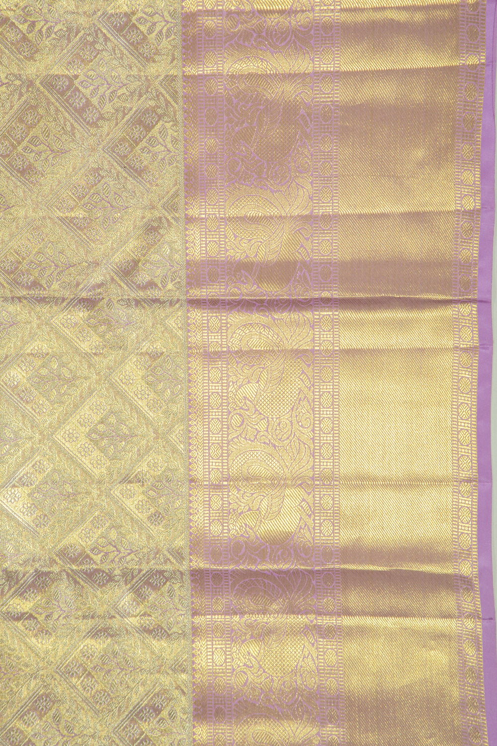 Taranga Kanchi Silk Tissue Brocade Lavender Saree