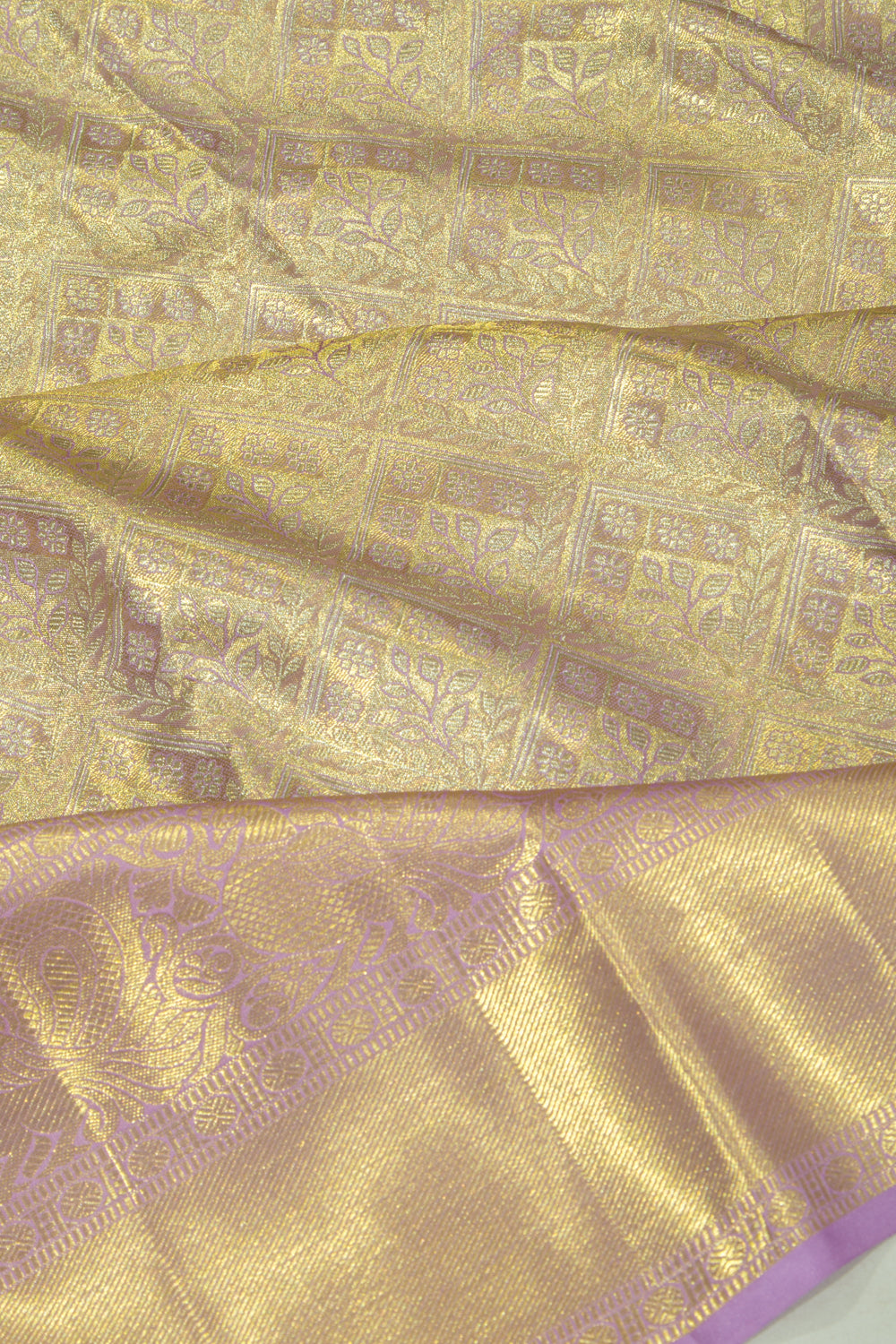 Taranga Kanchi Silk Tissue Brocade Lavender Saree