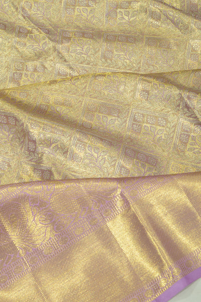Taranga Kanchi Silk Tissue Brocade Lavender Saree