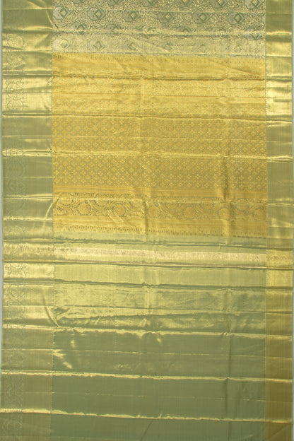 Taranga Kanchi Silk Tissue Jaal Pastel Green Saree