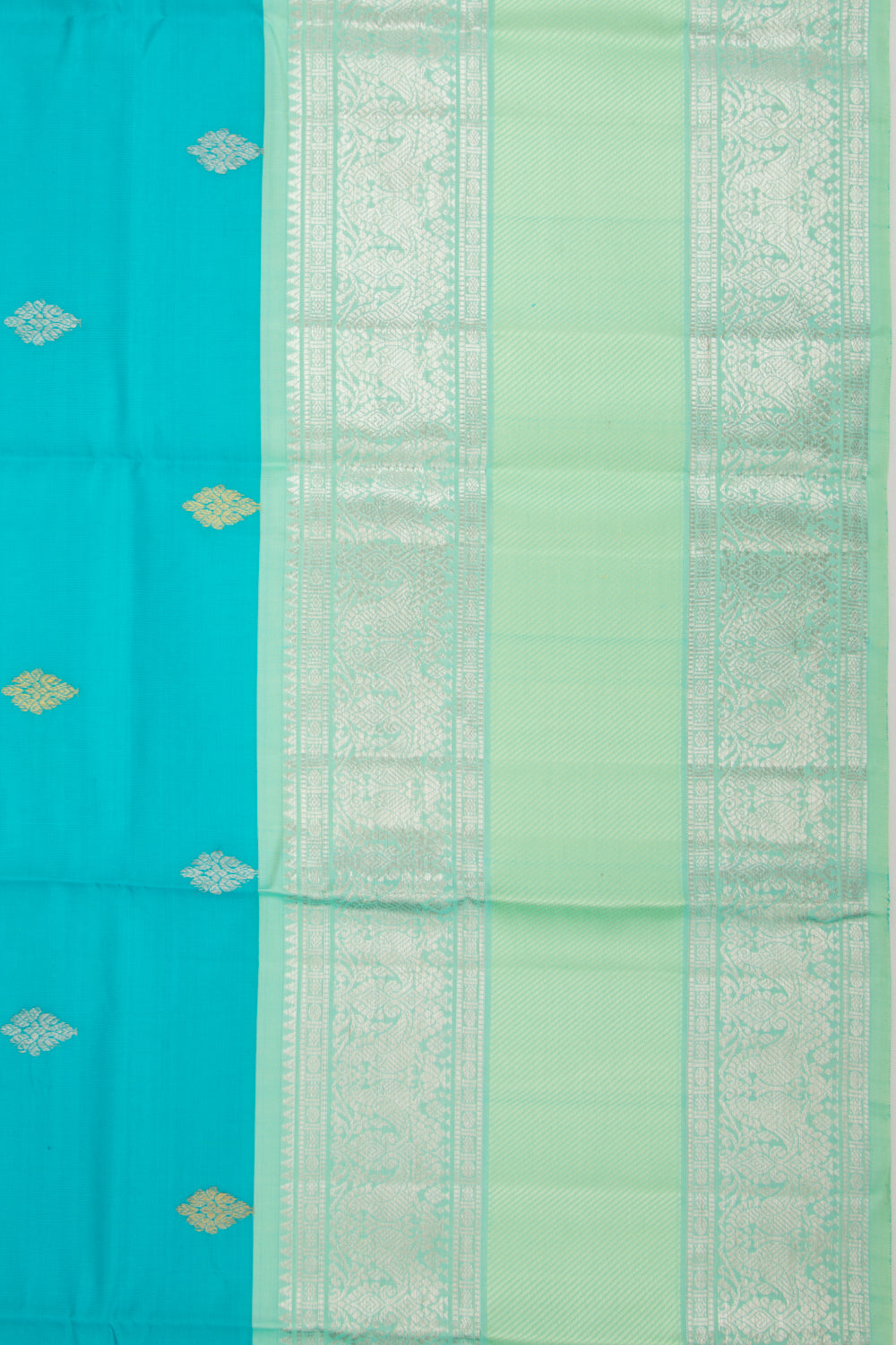 Taranga Kanchi Silk Butta Sky Blue Saree