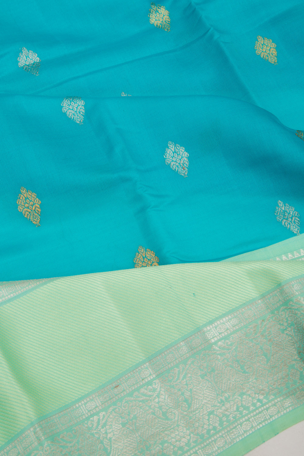 Taranga Kanchi Silk Butta Sky Blue Saree