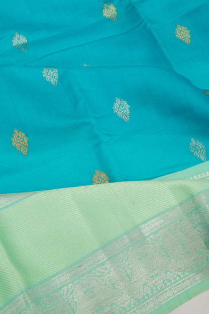 Taranga Kanchi Silk Butta Sky Blue Saree