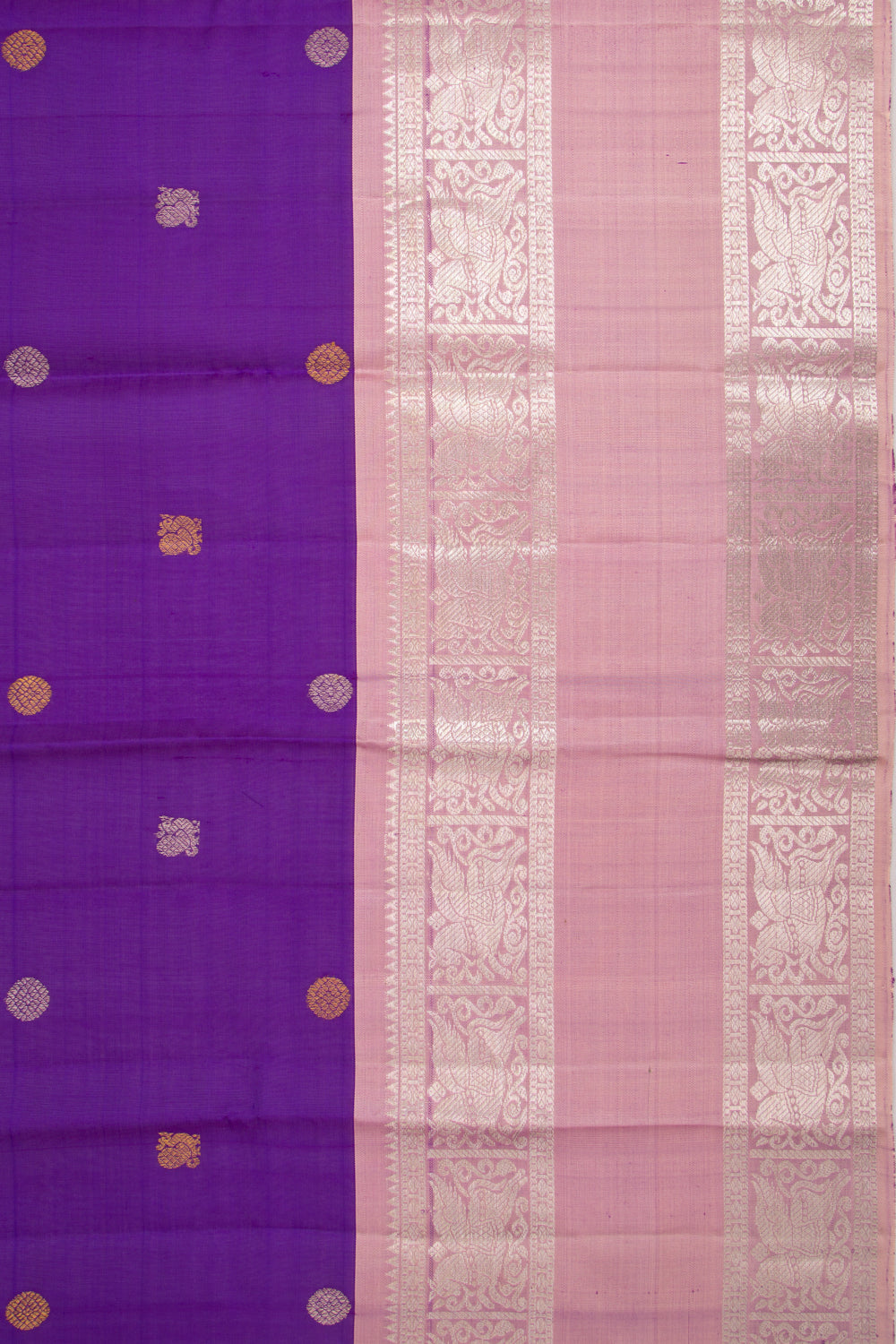 Kanchipuram Silk Butta Violet Saree