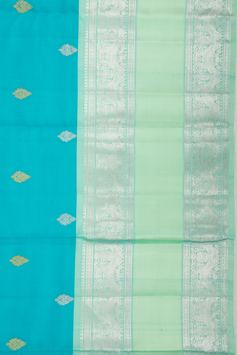 Taranga Kanchi Silk Butta Sky Blue Saree