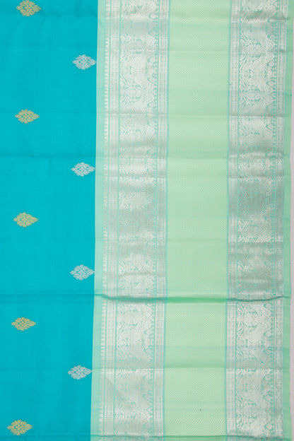 Taranga Kanchi Silk Butta Sky Blue Saree