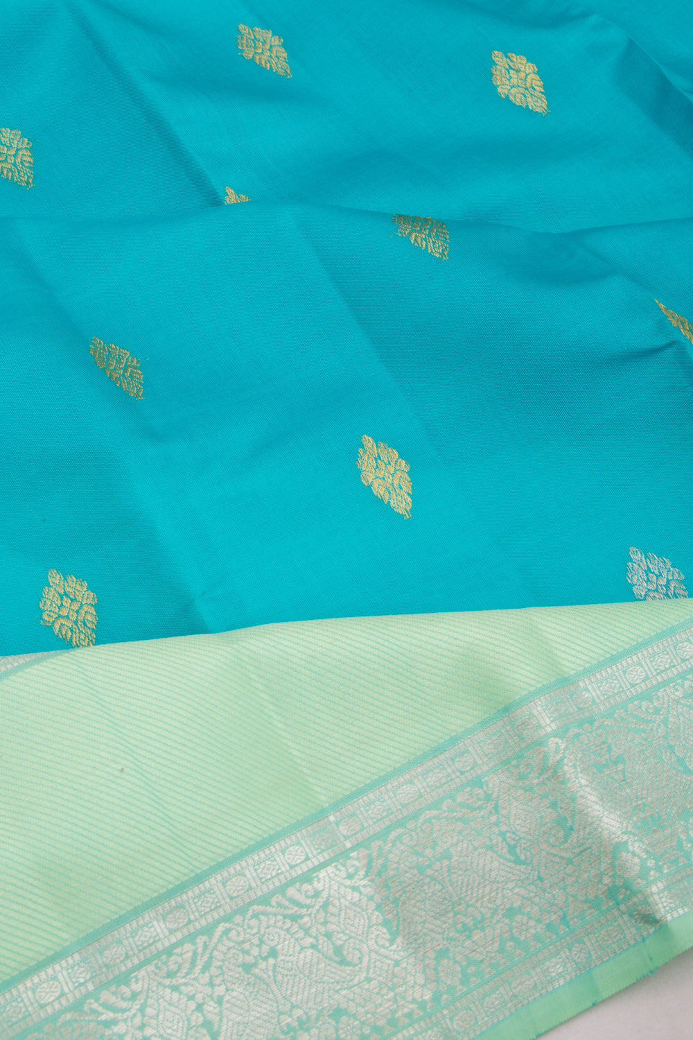 Taranga Kanchi Silk Butta Sky Blue Saree