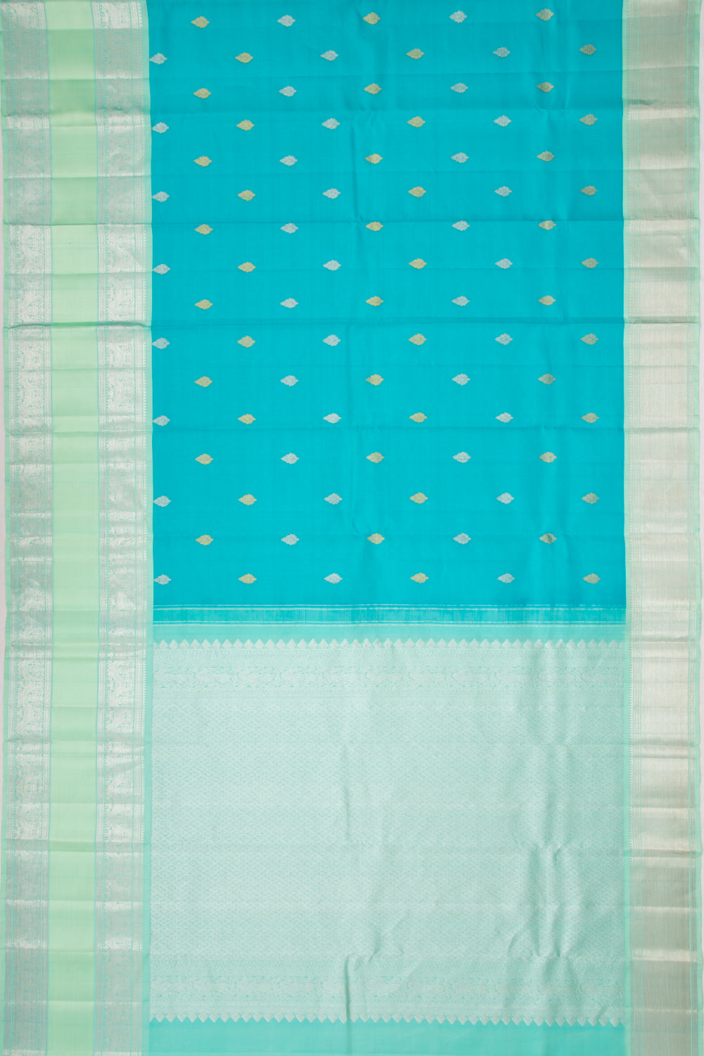 Taranga Kanchi Silk Butta Sky Blue Saree