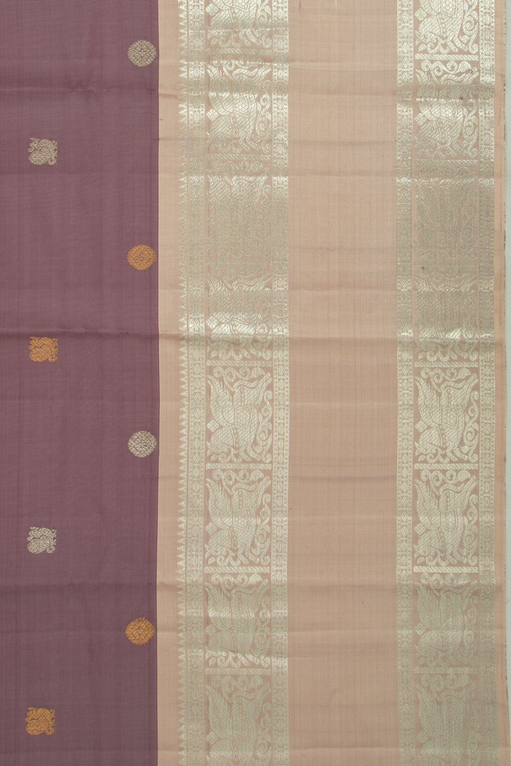 Kanchipuram Silk Butta Grape Purple Saree
