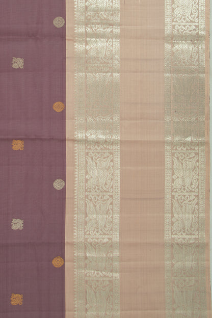 Kanchipuram Silk Butta Grape Purple Saree