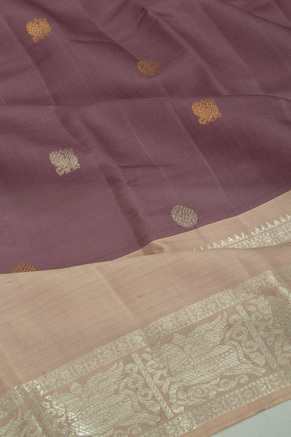 Kanchipuram Silk Butta Grape Purple Saree