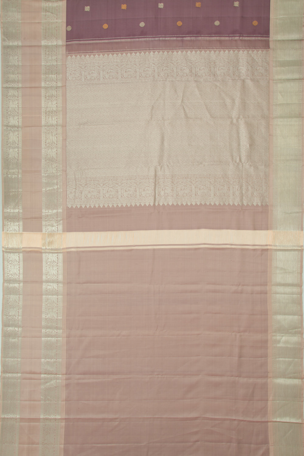 Kanchipuram Silk Butta Grape Purple Saree