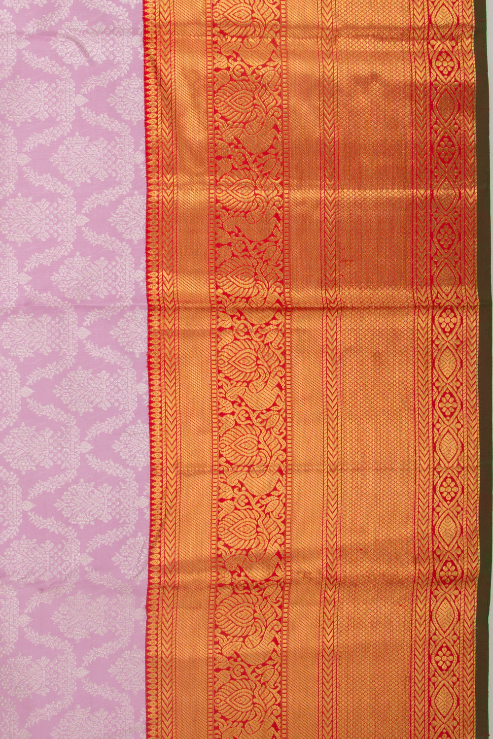 Kanchipuram Silk Brocade Lavender Saree