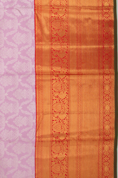 Kanchipuram Silk Brocade Lavender Saree