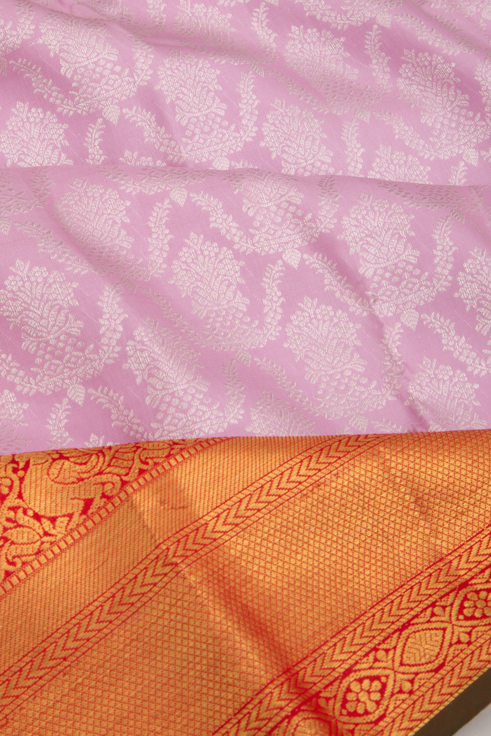 Kanchipuram Silk Brocade Lavender Saree