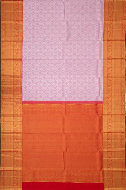 Kanchipuram Silk Brocade Lavender Saree