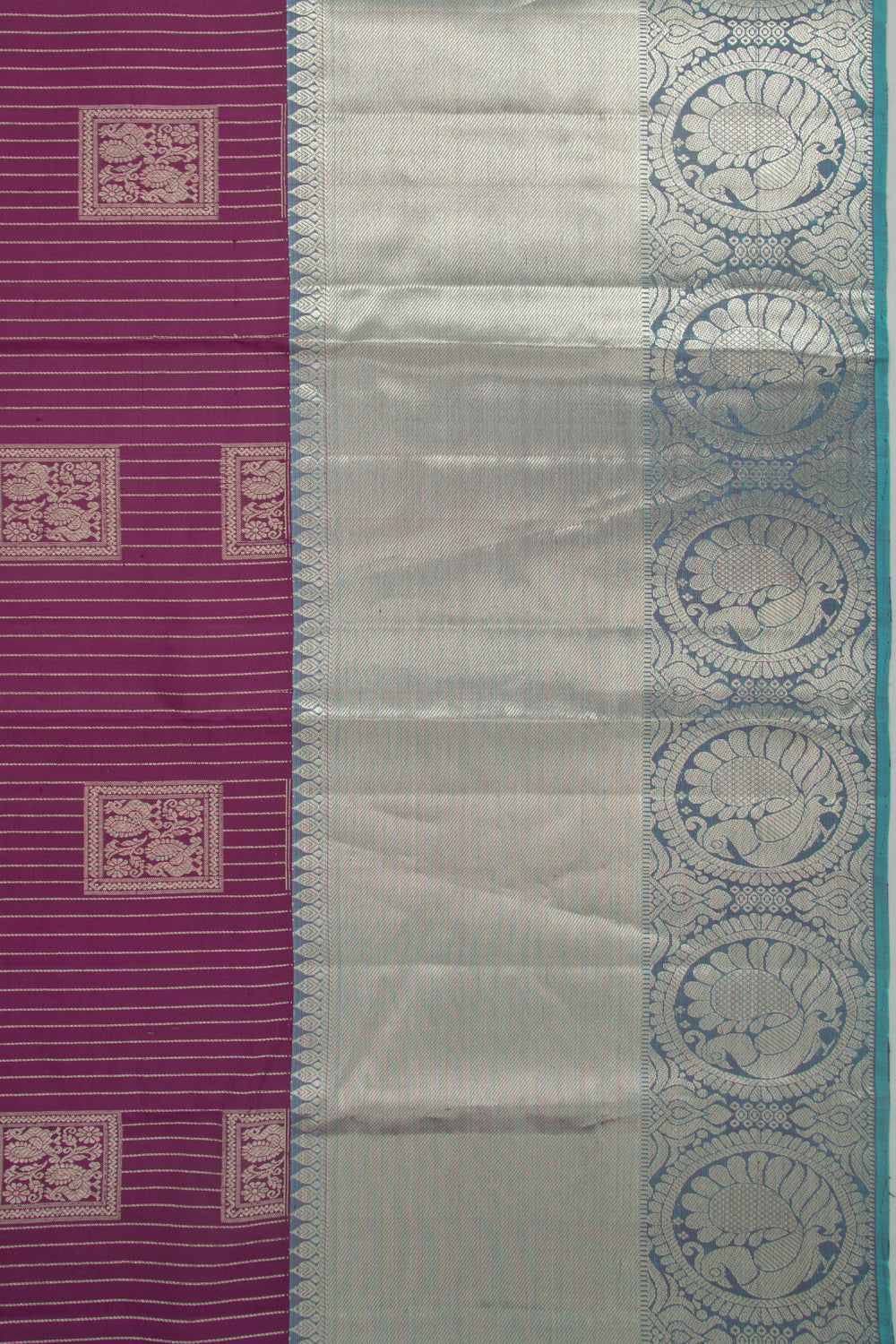 Taranga Kanchi Silk Brocade Purple Saree