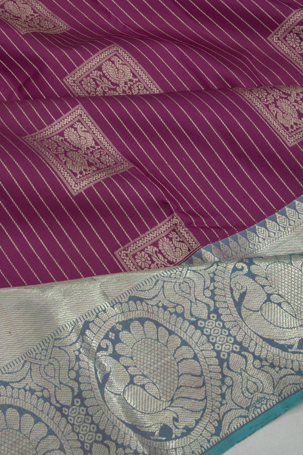 Taranga Kanchi Silk Brocade Purple Saree