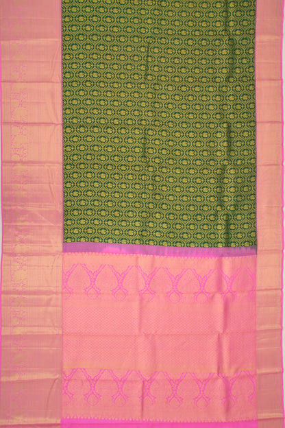 Taranga Kanchi Silk Brocade Dark Green Saree