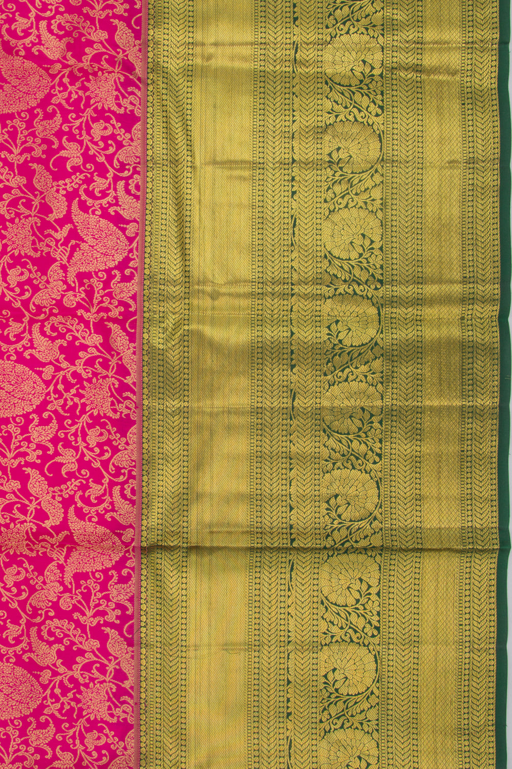Taranga Kanchi Silk Jaal Rani Pink Saree