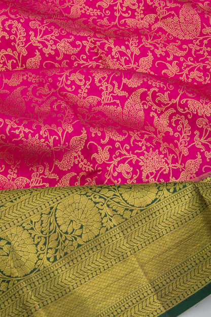 Taranga Kanchi Silk Jaal Rani Pink Saree