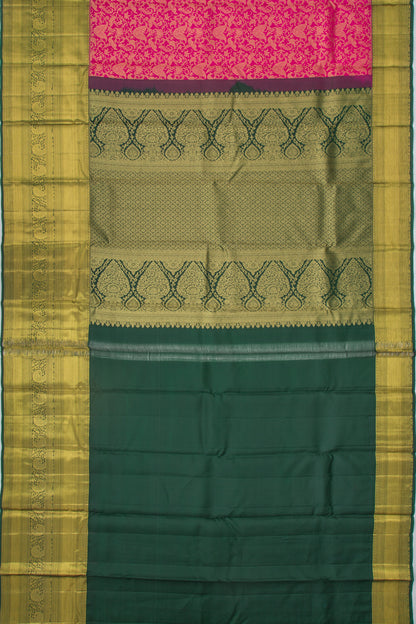 Taranga Kanchi Silk Jaal Rani Pink Saree