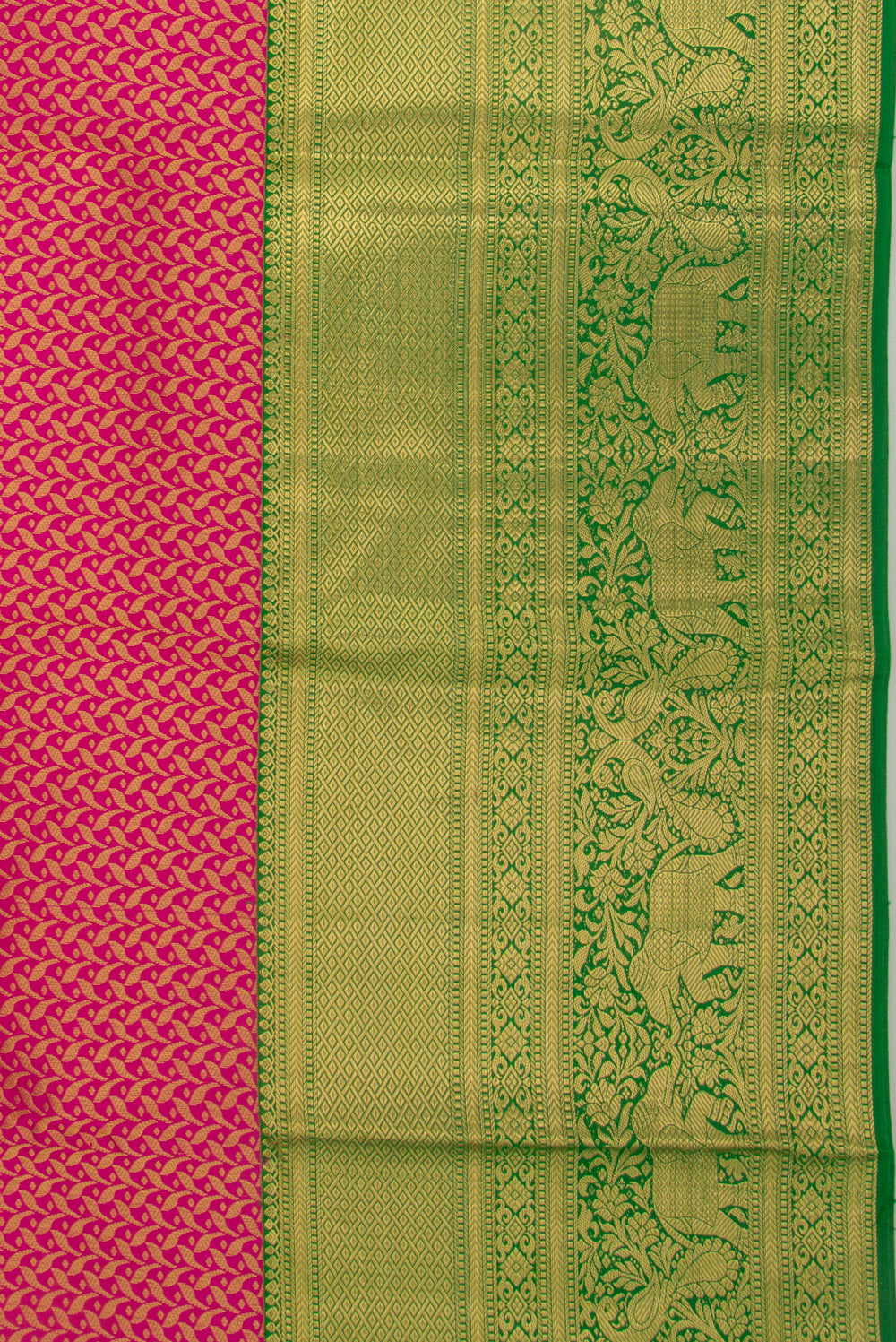 Taranga Kanchi Silk Brocade Dark Pink Saree
